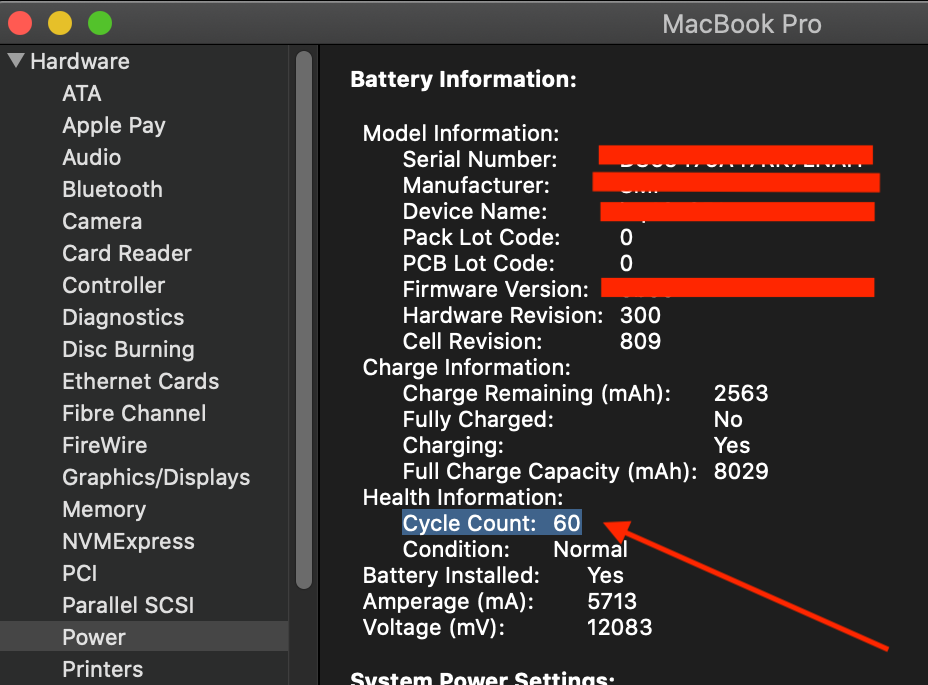 mid 2014 macbook pro 13 battery cycle